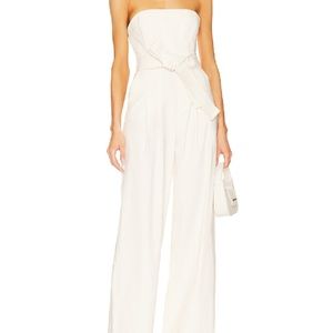 A.L.C. White Elsie Strapless Jumpsuit